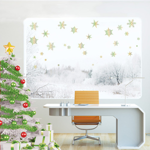 크리스마스 스티커(PSC-60031) 눈꽃 금박홀로그램/크리스마스스티커