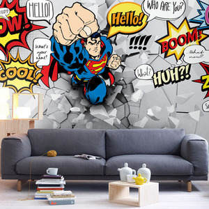 뮤럴벽지 디자인벽지 (GW11770) 히어로101 /인테리어벽지/아트벽지/히어로/만화/코믹스/아이방