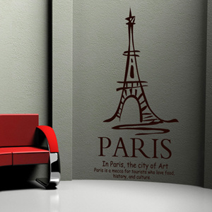 그래픽스티커 ik018-파리 and 에펠탑 /포인트스티커
