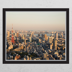 뮤럴시트지 is200-멀리서 보이는 도쿄_창문그림액자/뮤럴시트지/인테리어/데코/건물/해외/액자/도시/바다