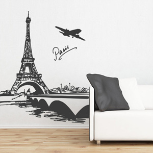 그래픽스티커 ph012-에펠탑과 세느강 (소형)