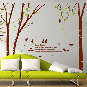 그래픽스티커 pj027-사랑의 숲/나무스티커/꽃스티커/자연스티커