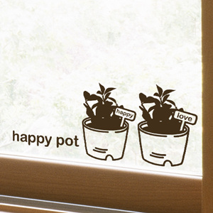 그래픽스티커 (LSF-018) Happy pot1